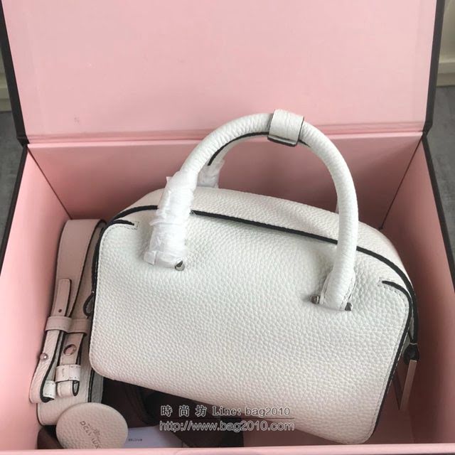 DELVAUX女包 Delvau單肩斜挎包 半手工Cool box 小號 德爾沃女手提包 手拎包 白色  fcs1193